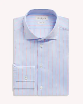 Richard James Bold Stripe Shirt Sky Pink