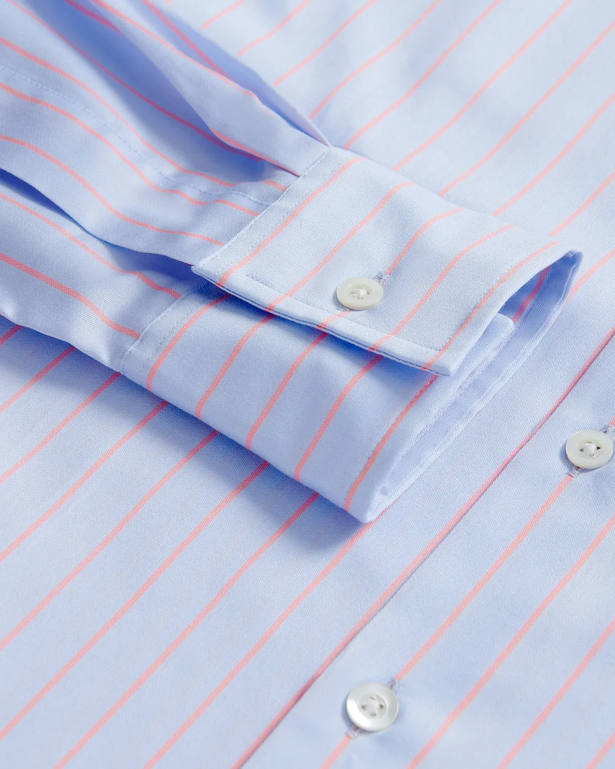 Richard James Bold Stripe Shirt Sky Pink