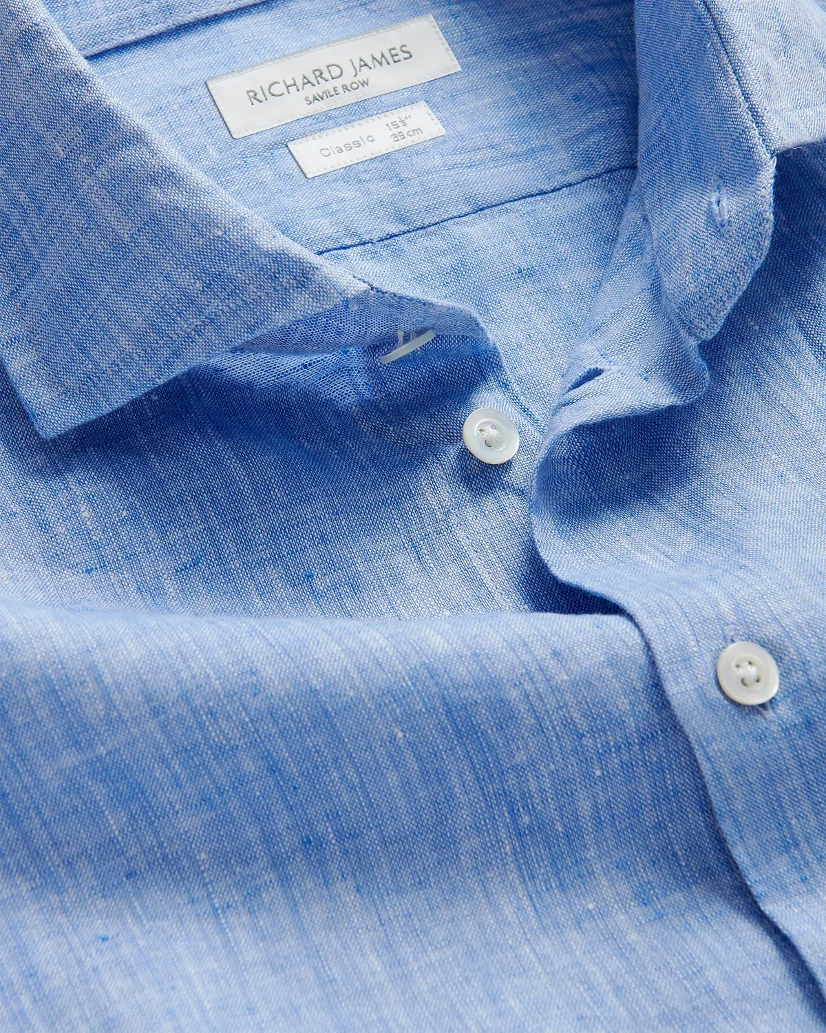 Richard James Linen Shirt Denim