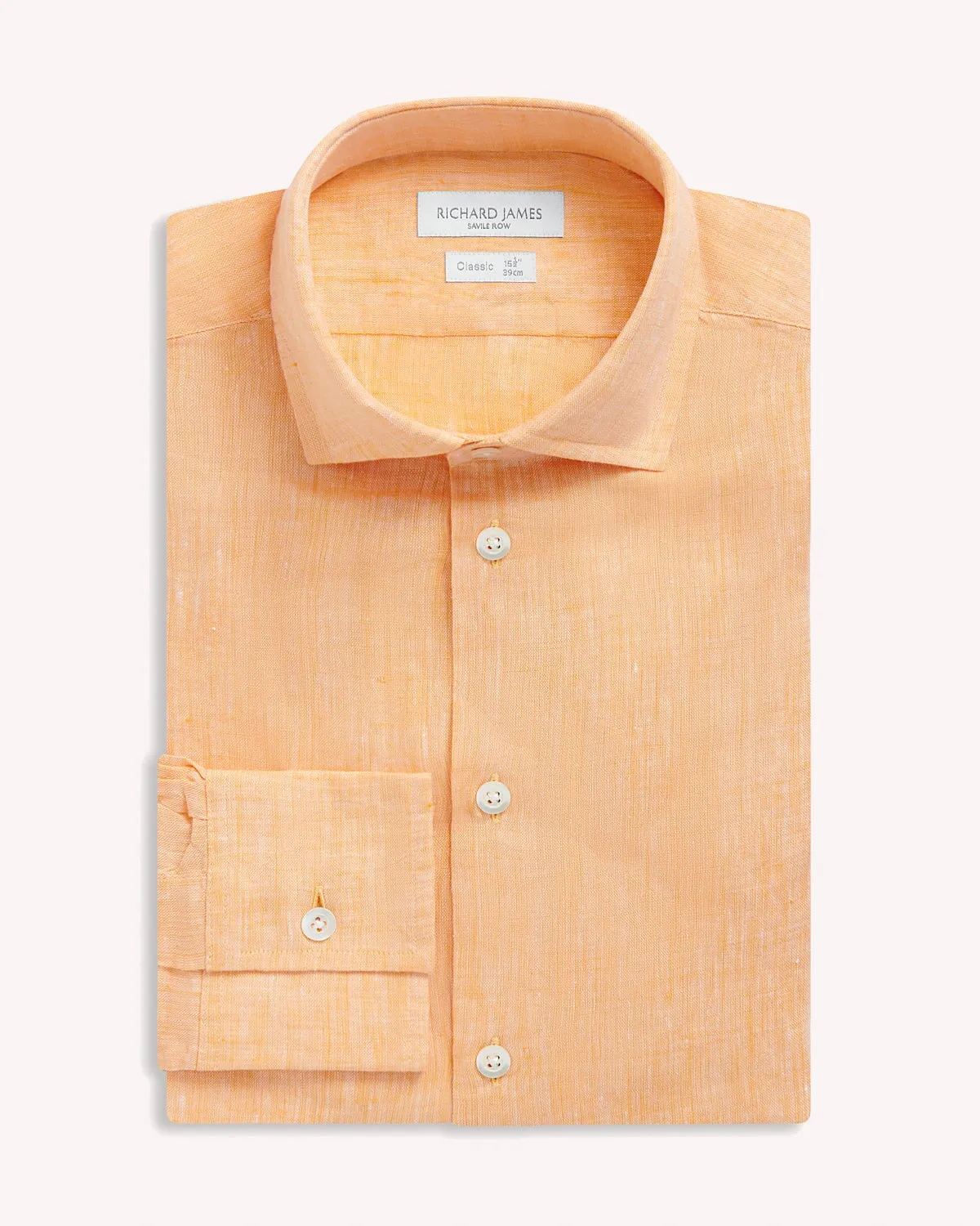 Richard James Linen Shirt Peach