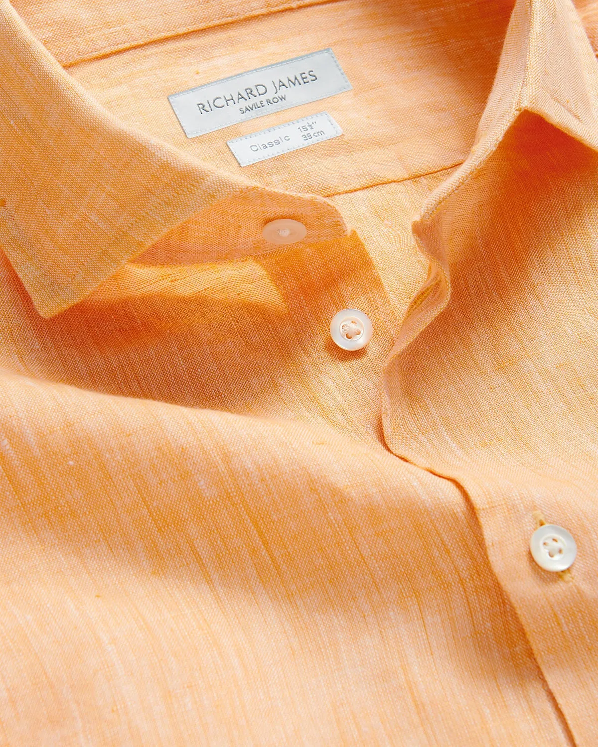 Richard James Linen Shirt Peach