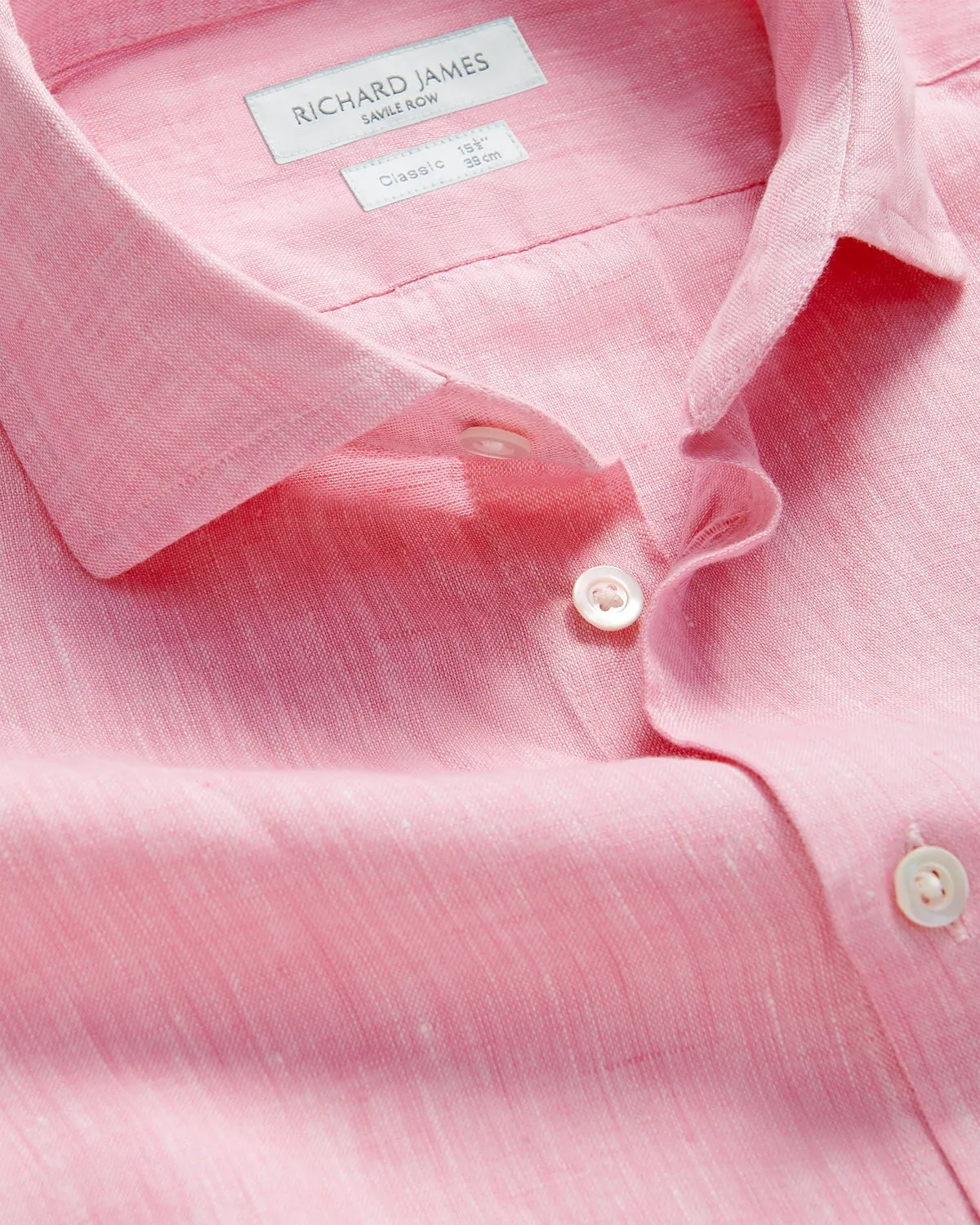 Richard James Linen Shirt Pink