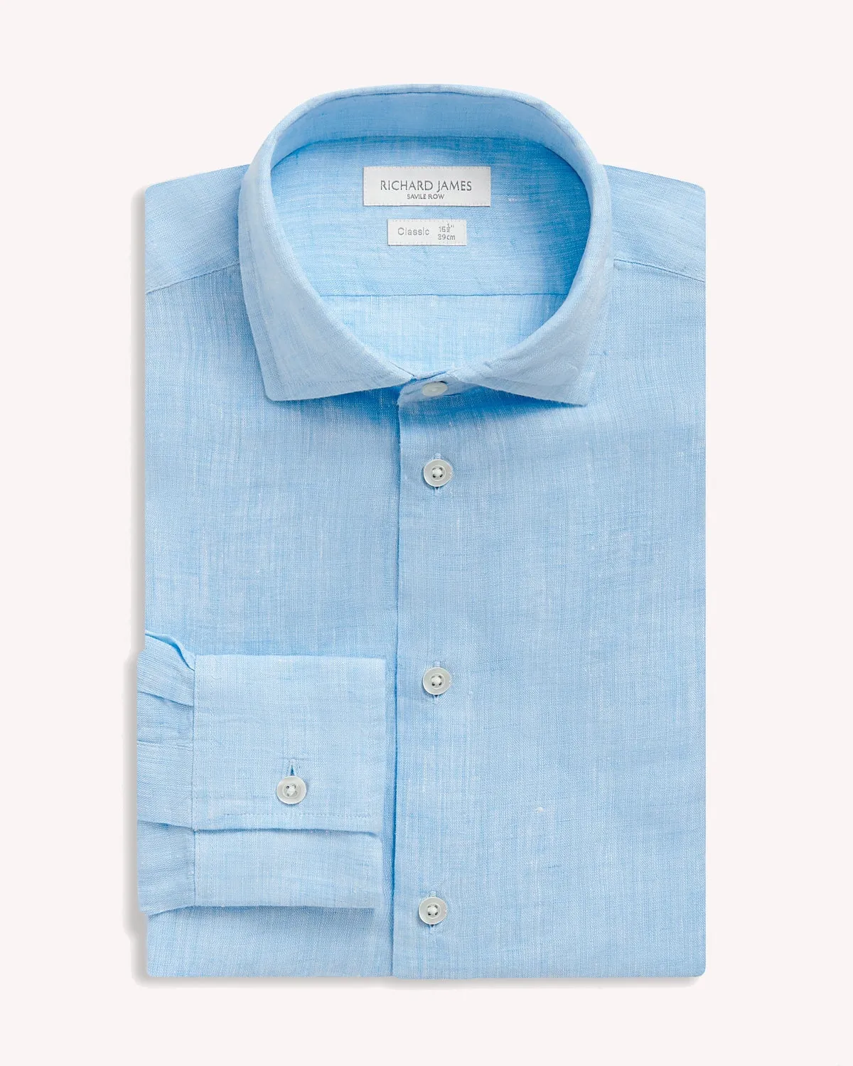 Richard James Linen Shirt Sky