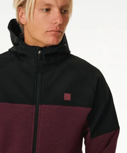 Rip Curl Anti-Series Viral Zip Fleece Jacket Maroon