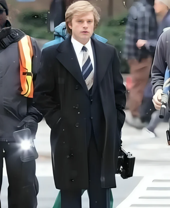 Sebastian Stan The Apprentice Black Coat