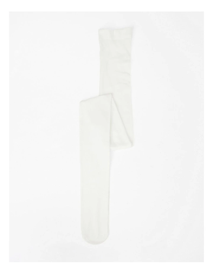 Senior Opaque Tights in White