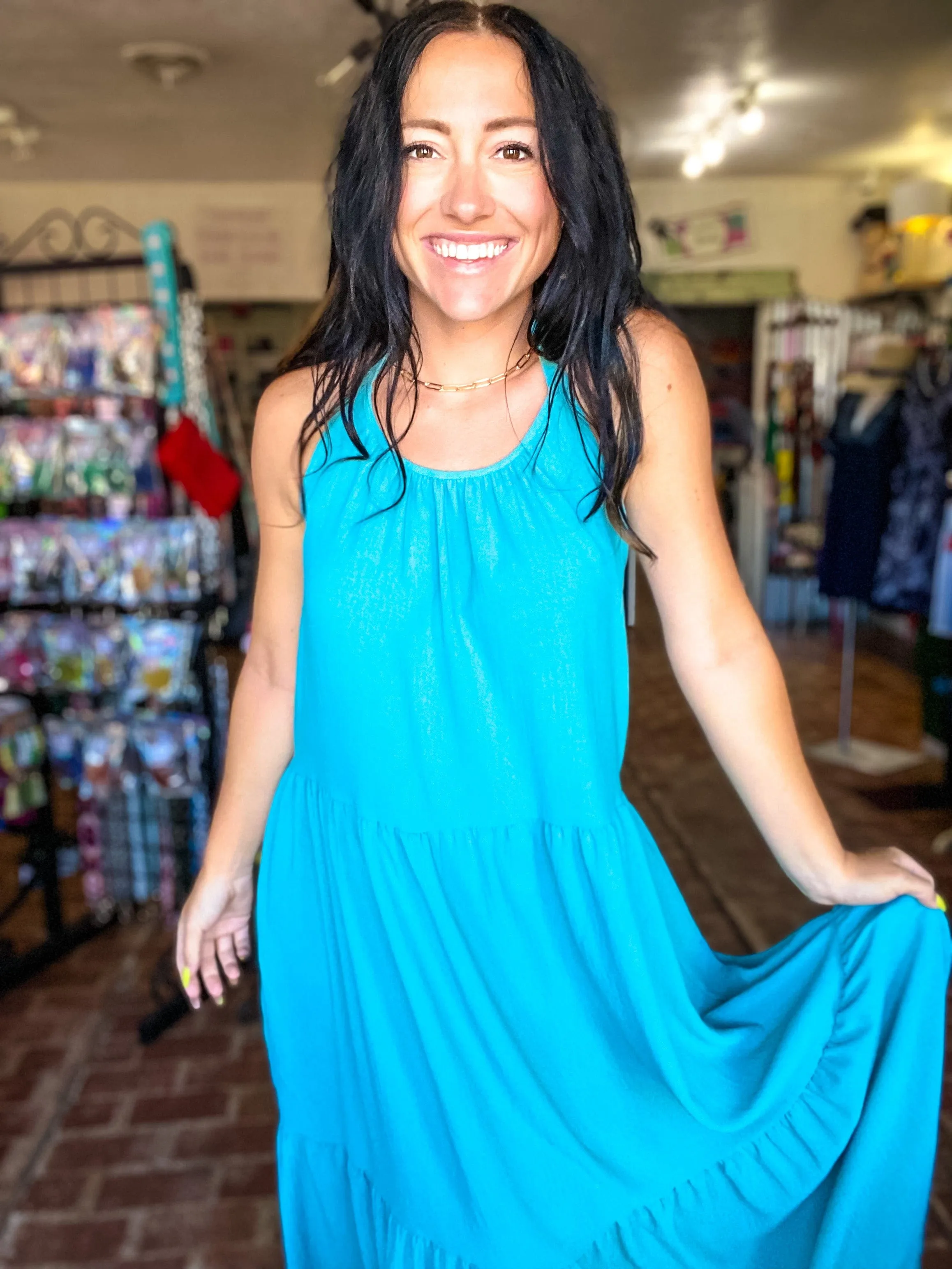 Shasta Summer Dress-Teal