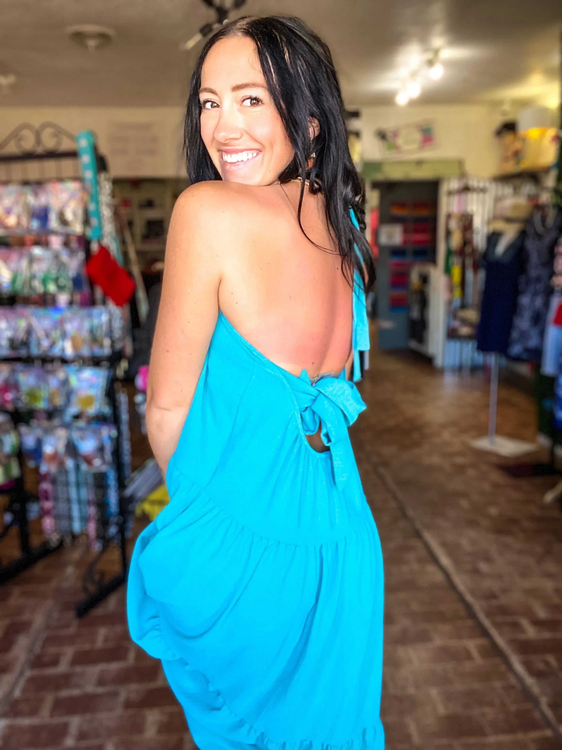 Shasta Summer Dress-Teal