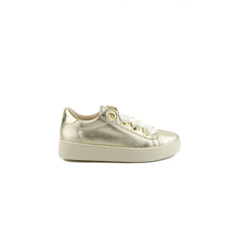 SNEAKERS STAMPA RETTILE LAMINATA, GOLD