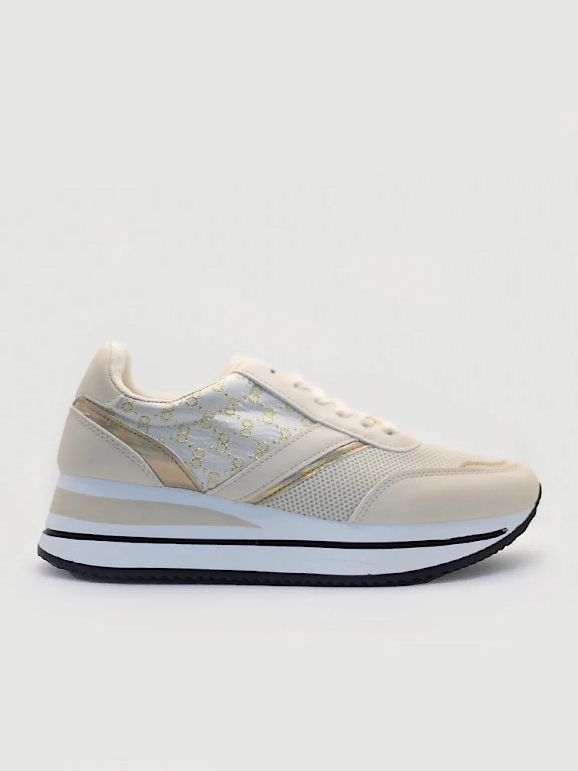 Stone Metallic Detail Trainers