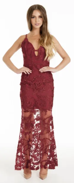 Sue Red Lace Dress