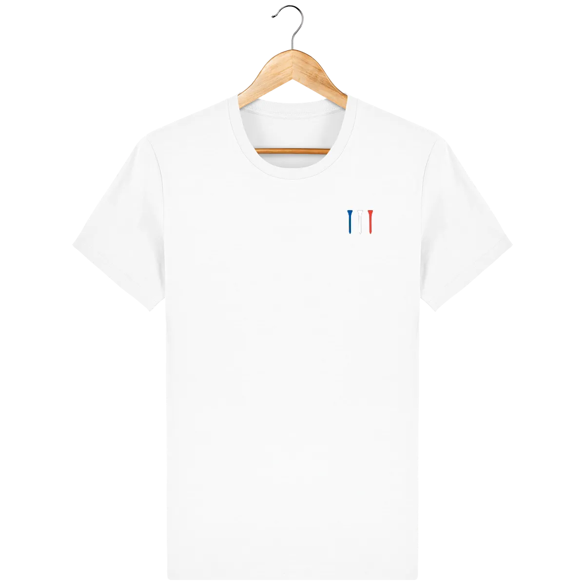 T-Shirt en coton bio brodé TEES BLEU BLANC ROUGE