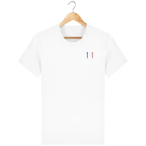 T-Shirt en coton bio brodé TEES BLEU BLANC ROUGE