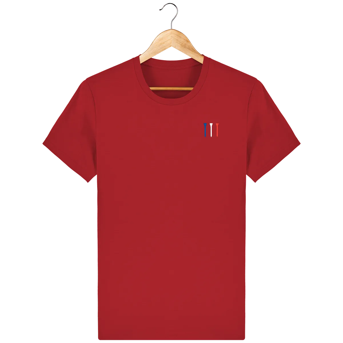 T-Shirt en coton bio brodé TEES BLEU BLANC ROUGE