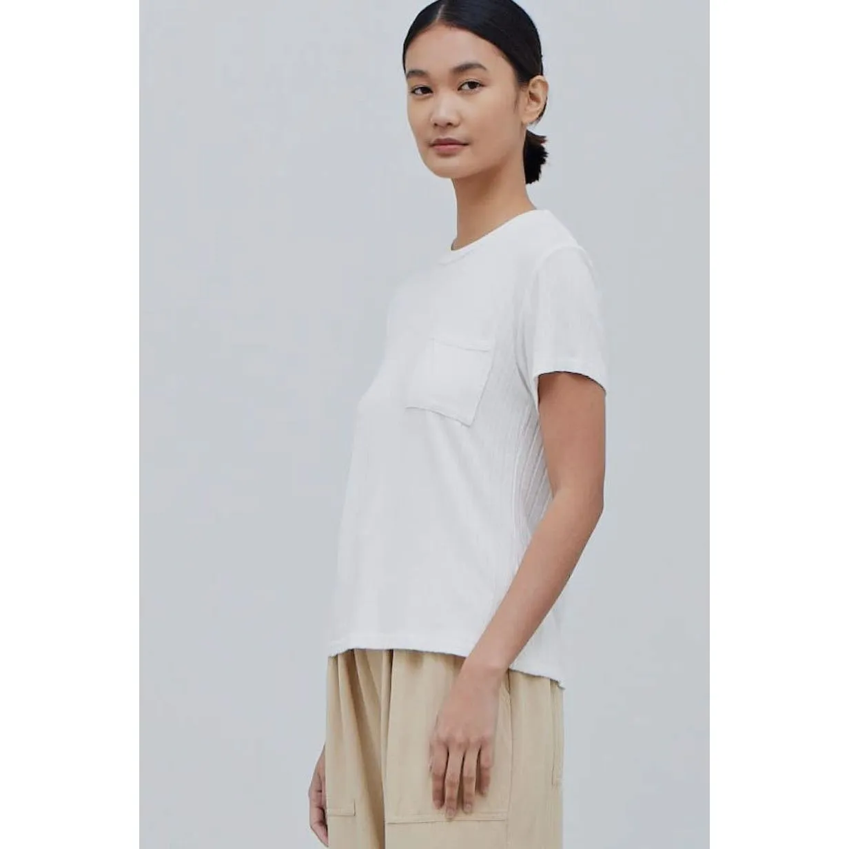 Taryn Wide Rib Tee Grade and Gather