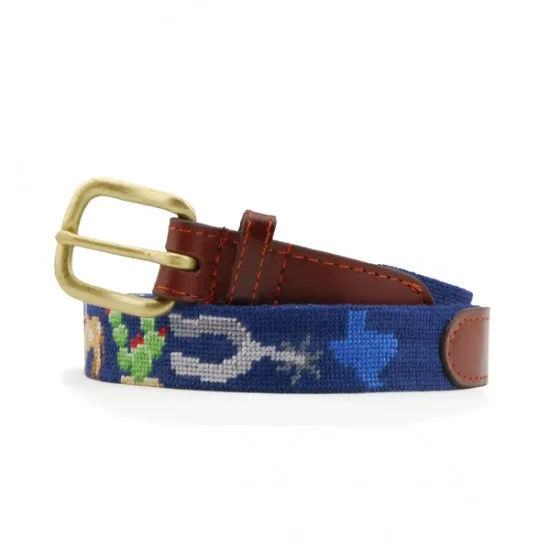 Texas Life Needlepoint Children's Belt