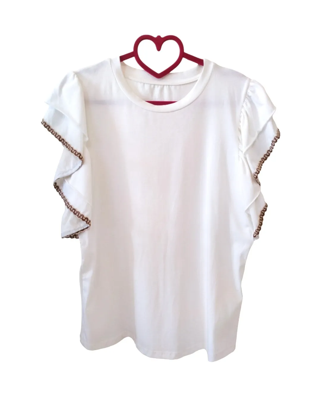 Tshirt 90% cotone greca doppio voilant!