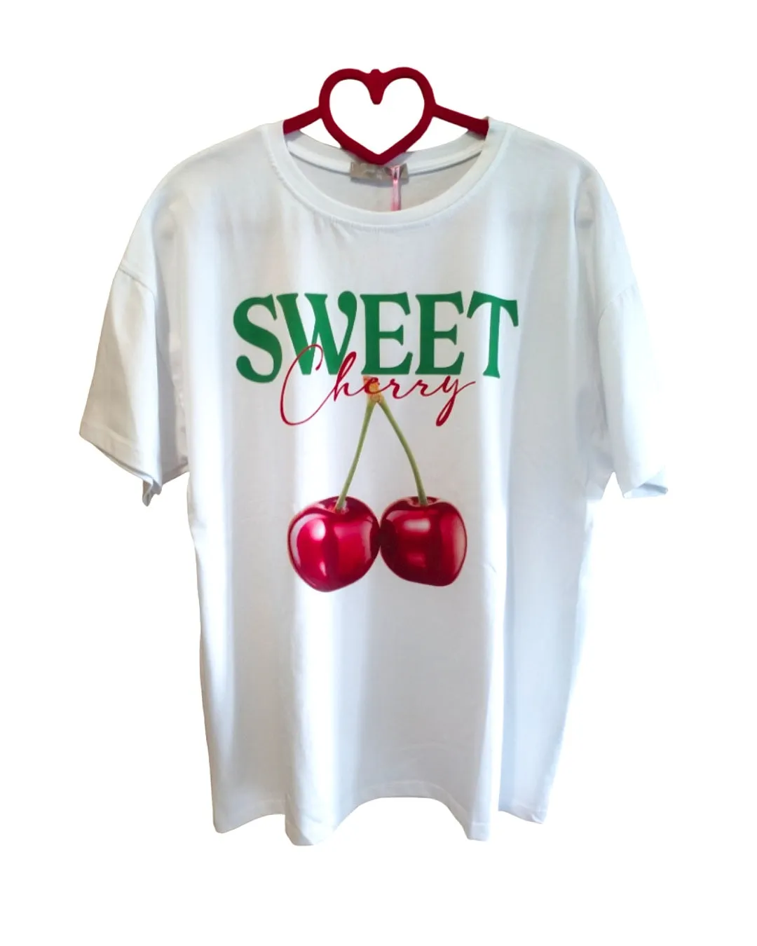 Tshirt Over 95% cotone, SWEET CHERRY!