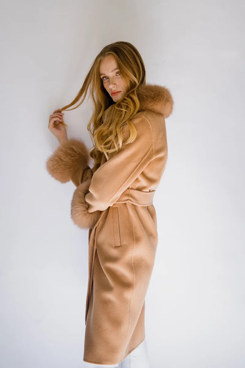 Victoire Cashmere Coat - Camel