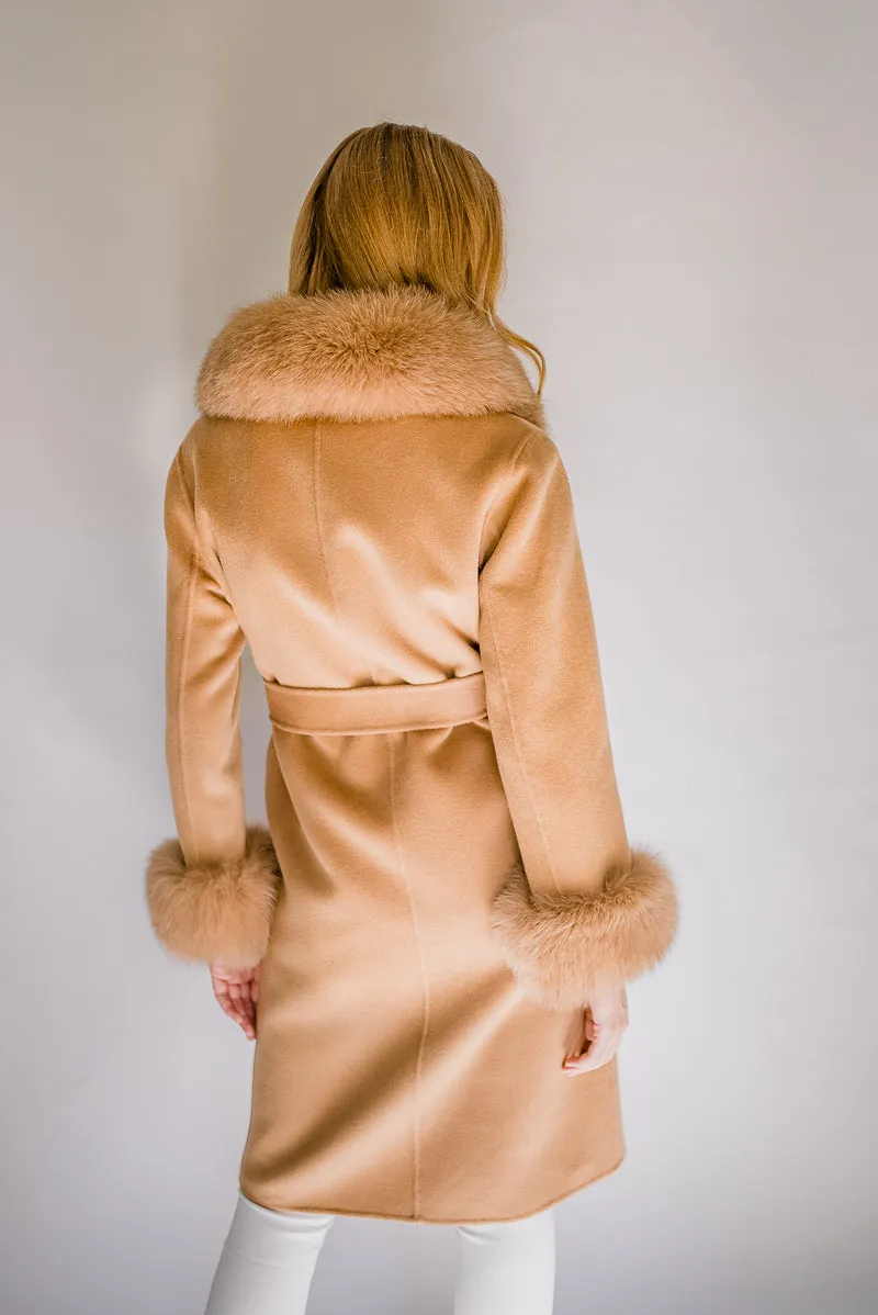 Victoire Cashmere Coat - Camel