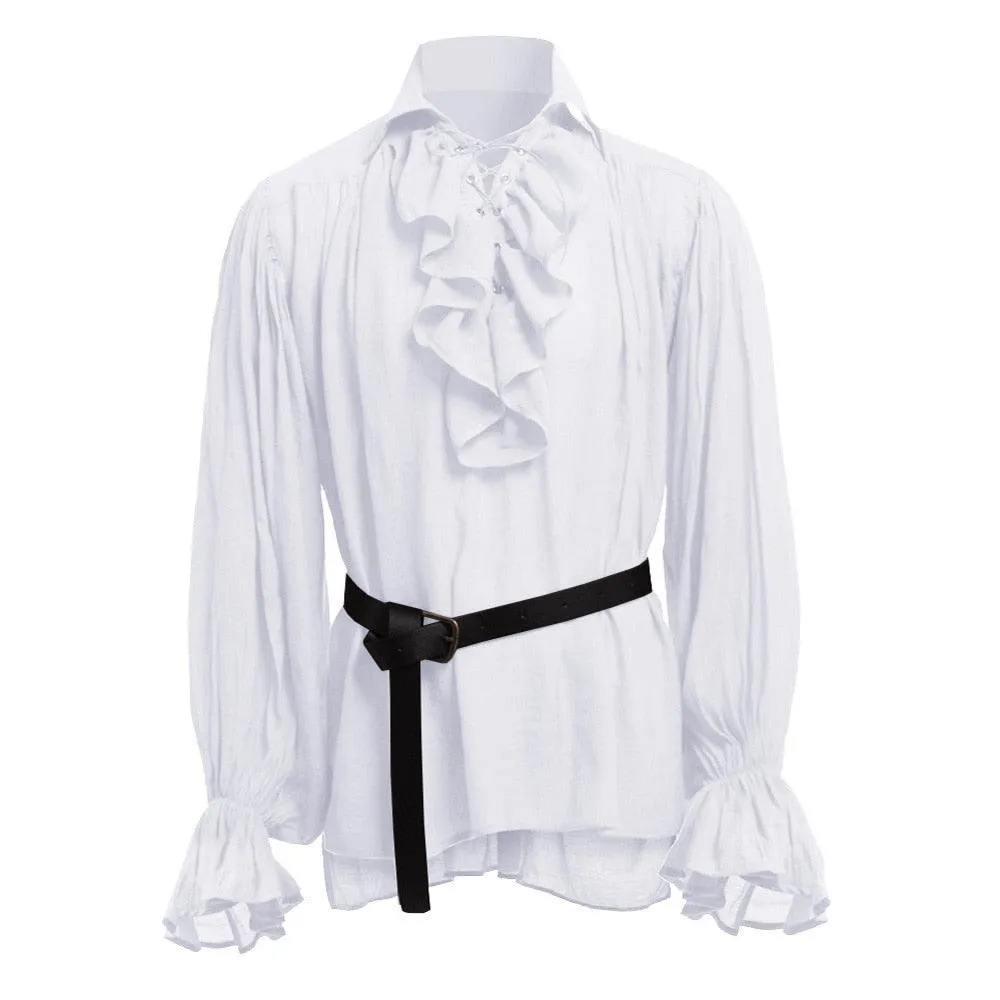 Victorian Gothic Renaissance Shirt - Ruffled and Steampunk Style, Perfect for Vampire or Medieval Costumes