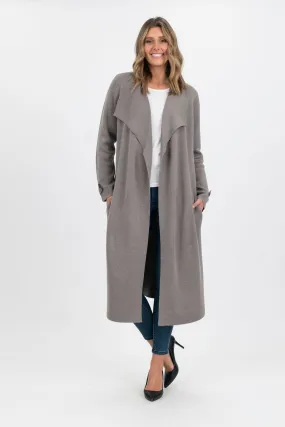 Vivid Wool Blend Knit Coat (4 Colours)