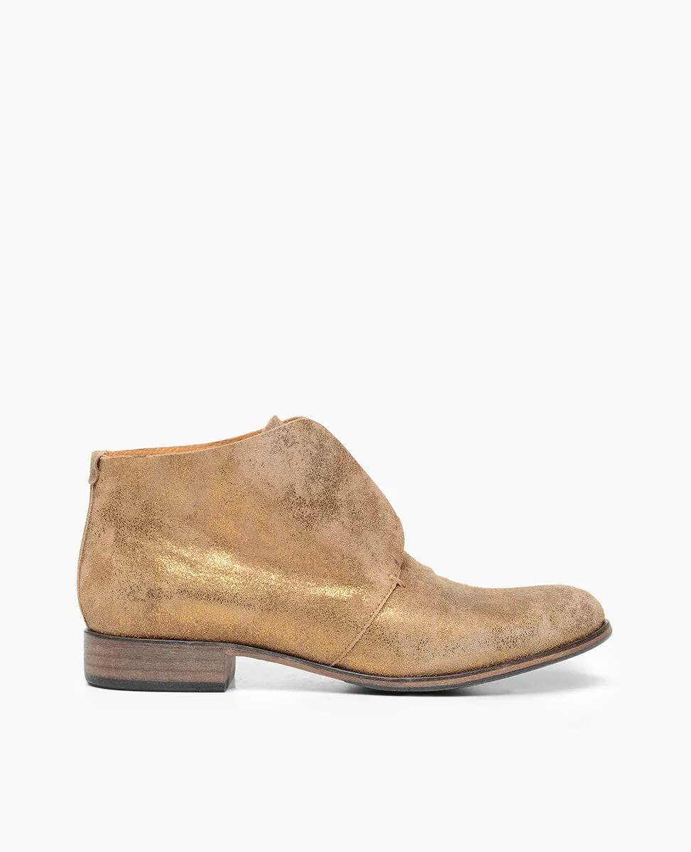 Warehouse Sale - Tala Bootie Bronze Metallic Suede