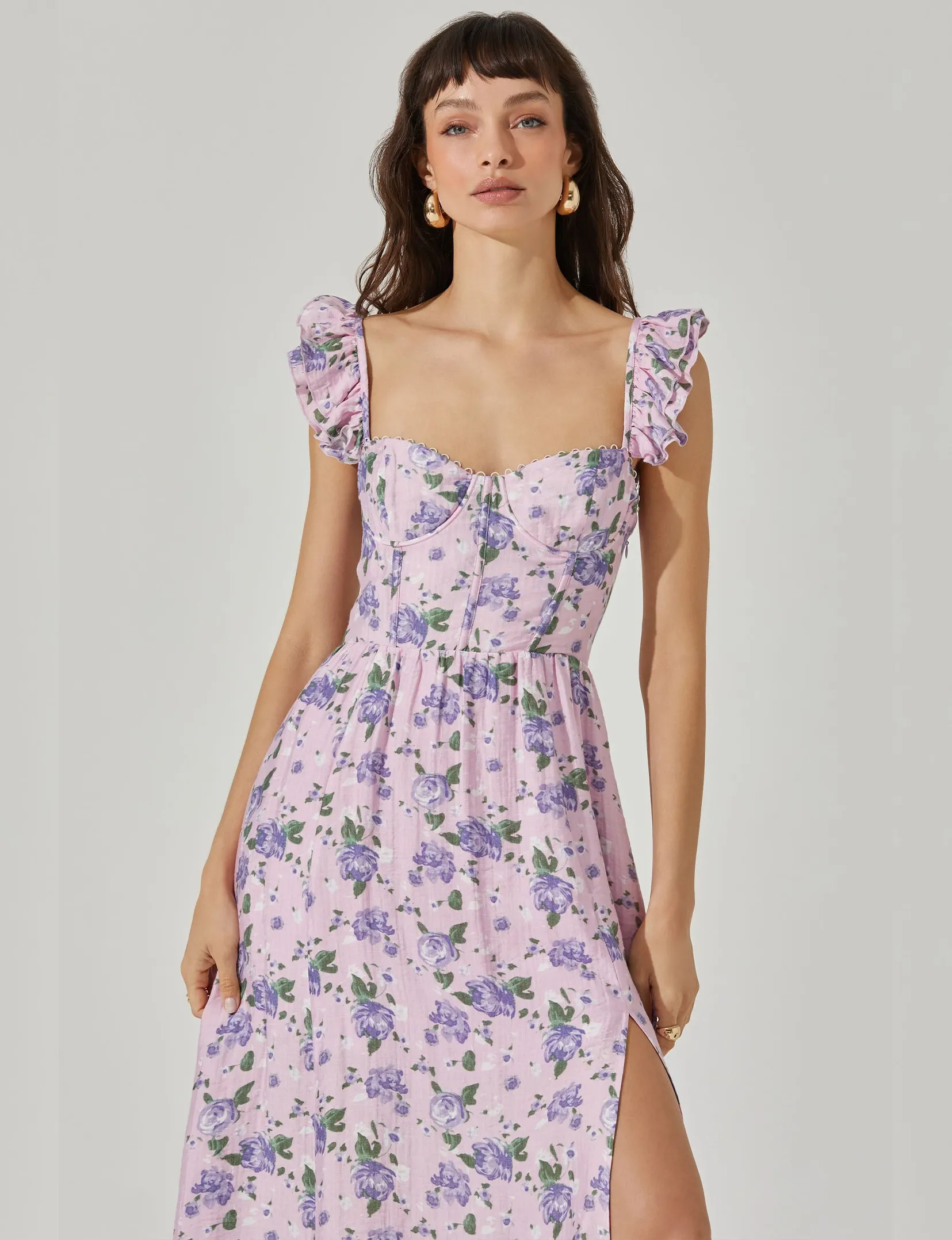 Wedelia Dress, Purple Floral