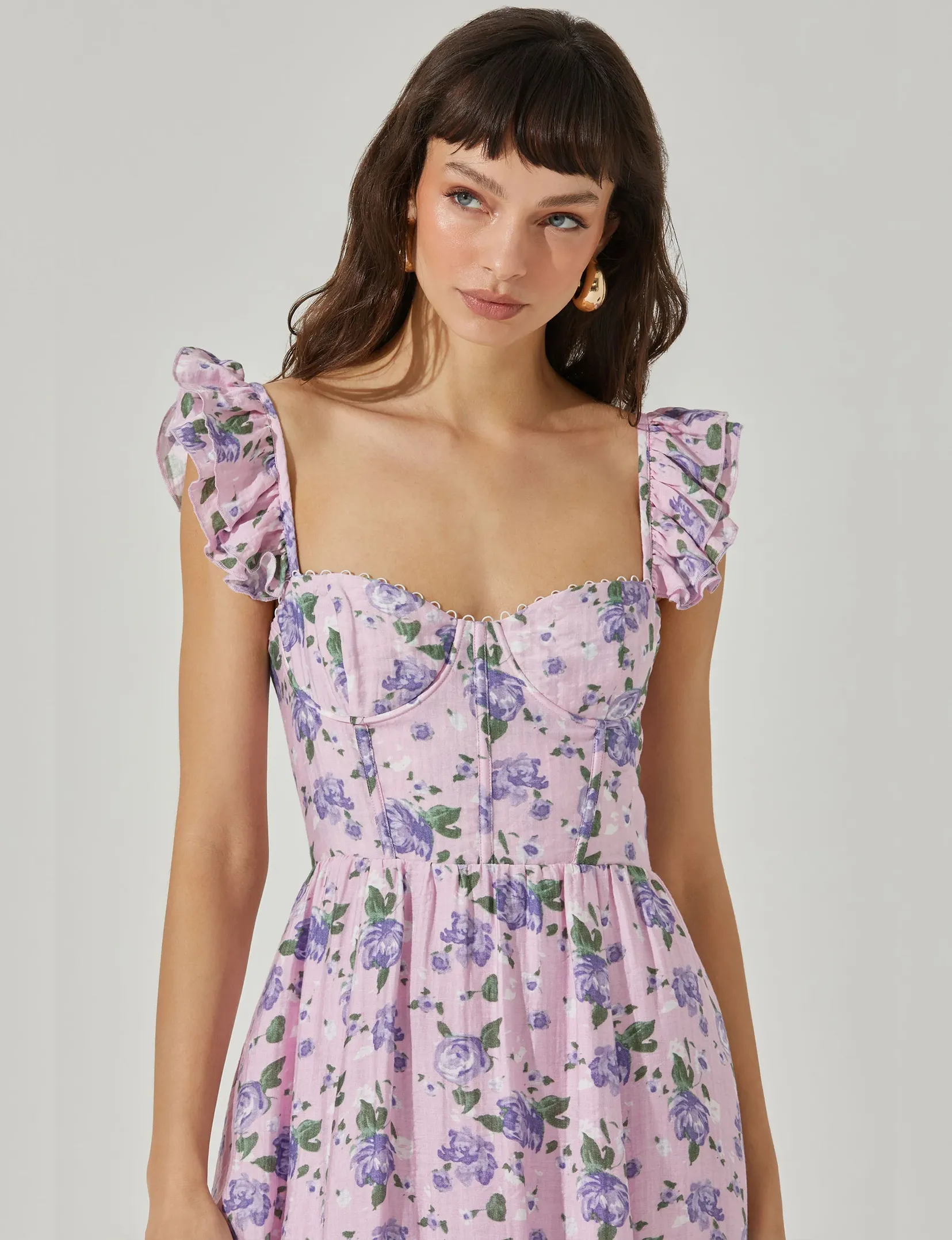 Wedelia Dress, Purple Floral