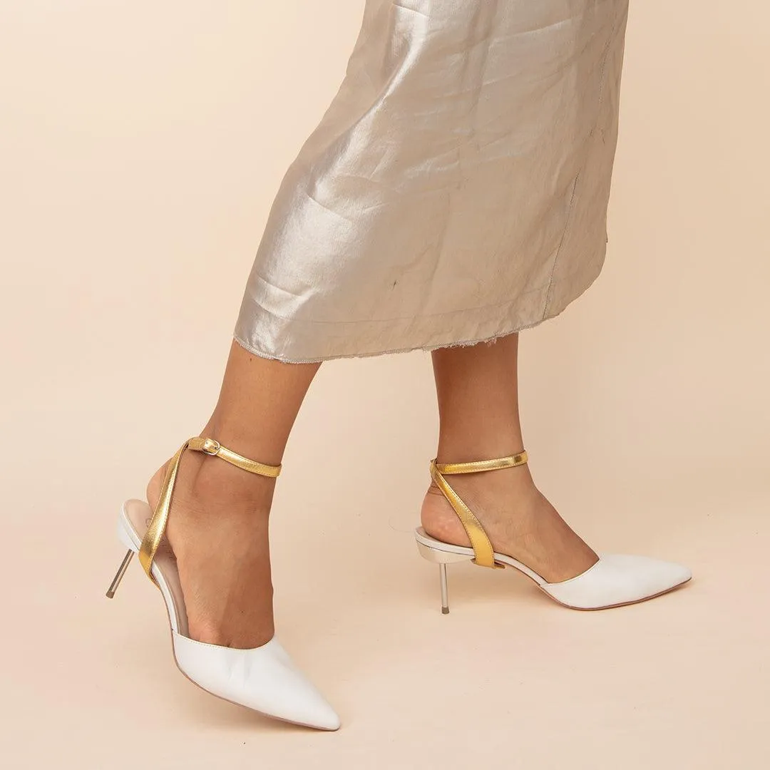 White Stiletto + Gold Marilyn