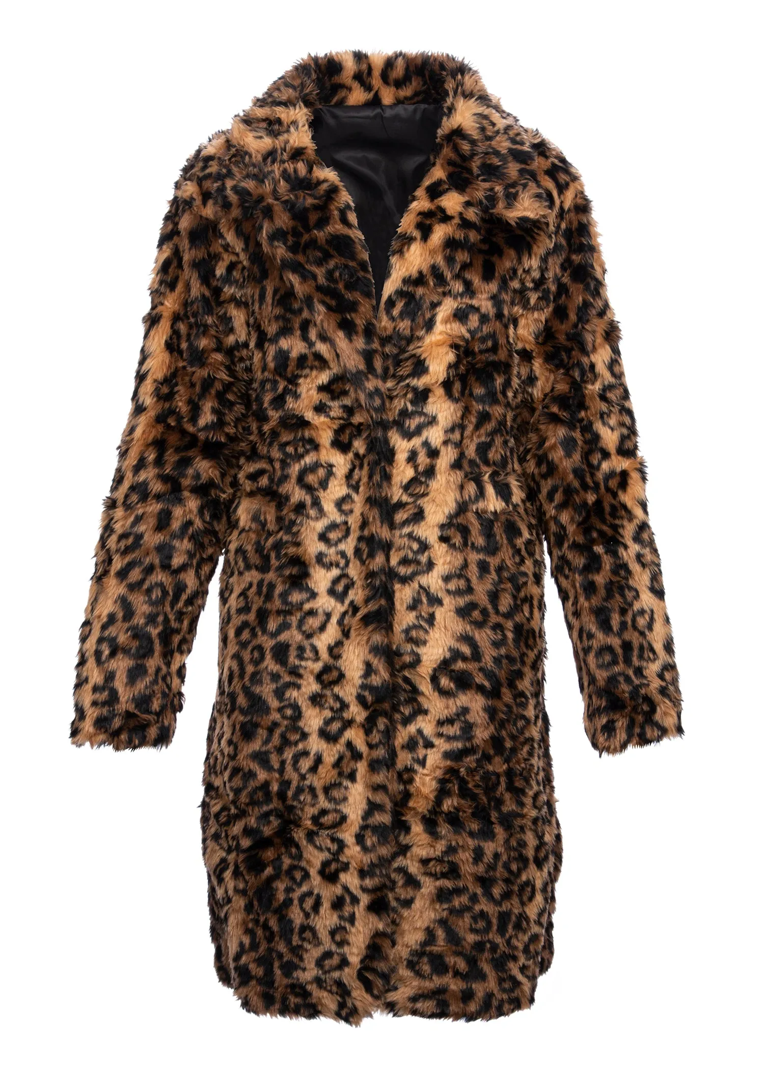 Wild Night Oversized Animal Print Faux Fur Coat