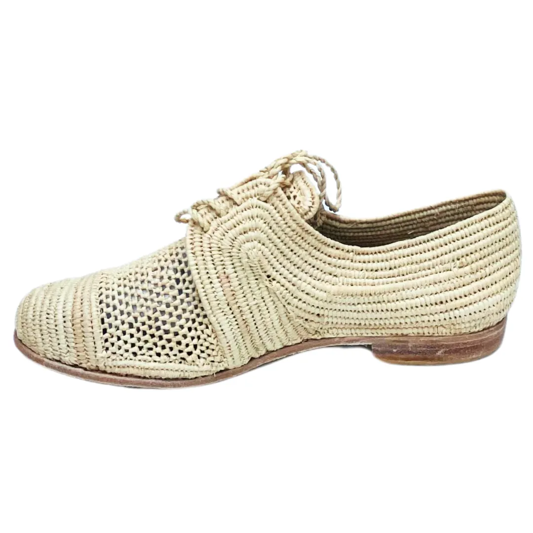 Women's Raffia Oxford Open Weave (Natural)